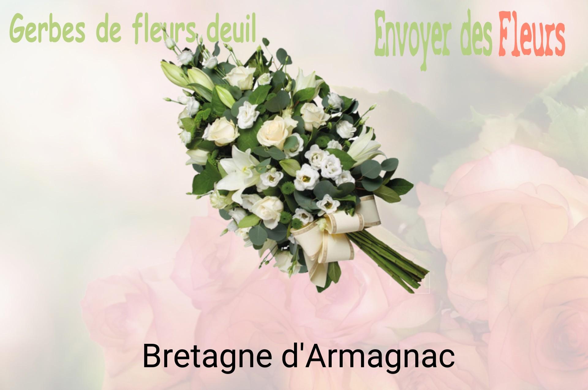 Gerbe de fleurs de deuil livrée à Bretagne-d'Armagnac